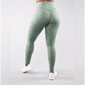 BuffBunny Siren Legging Eden Green Floral High Waist Full Length Size Medium